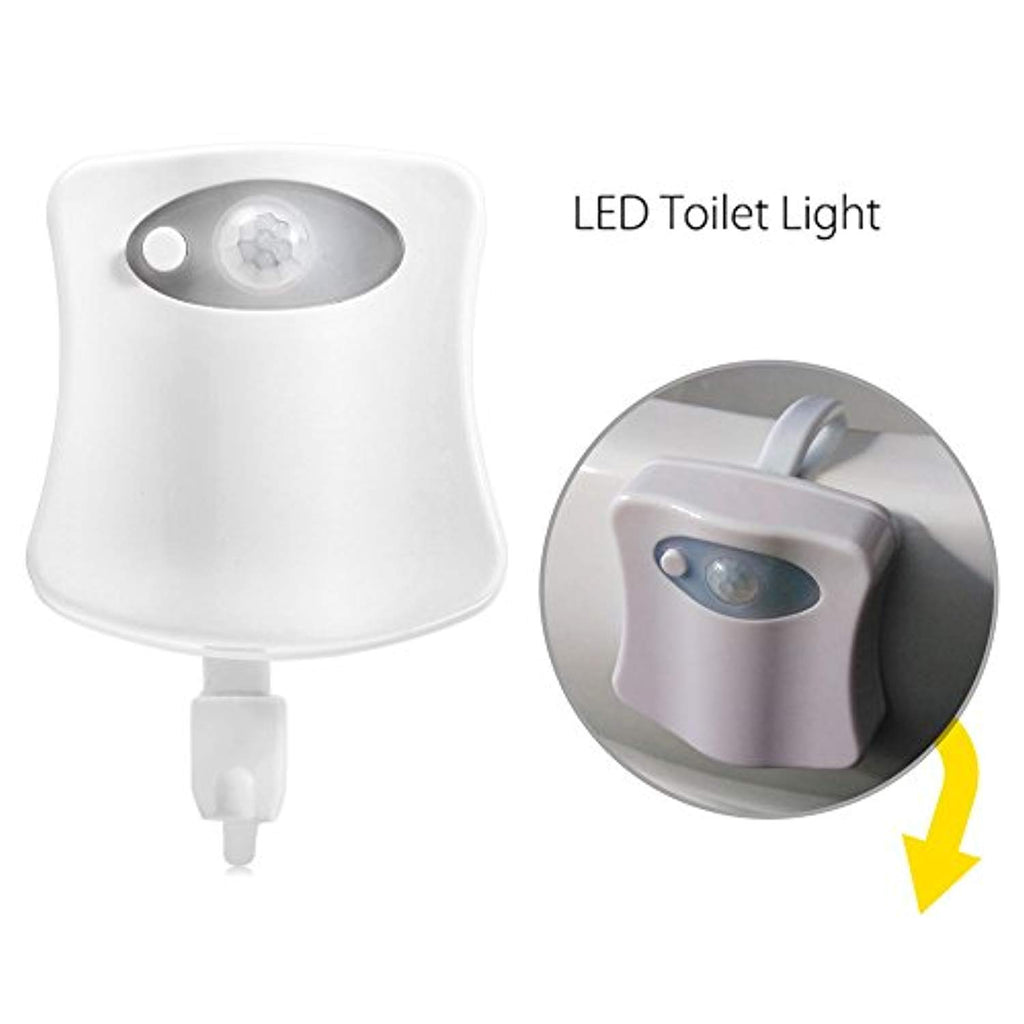 1pc 8 Or 16 Colors Human Motion Sensor Led Toilet Light, Bathroom