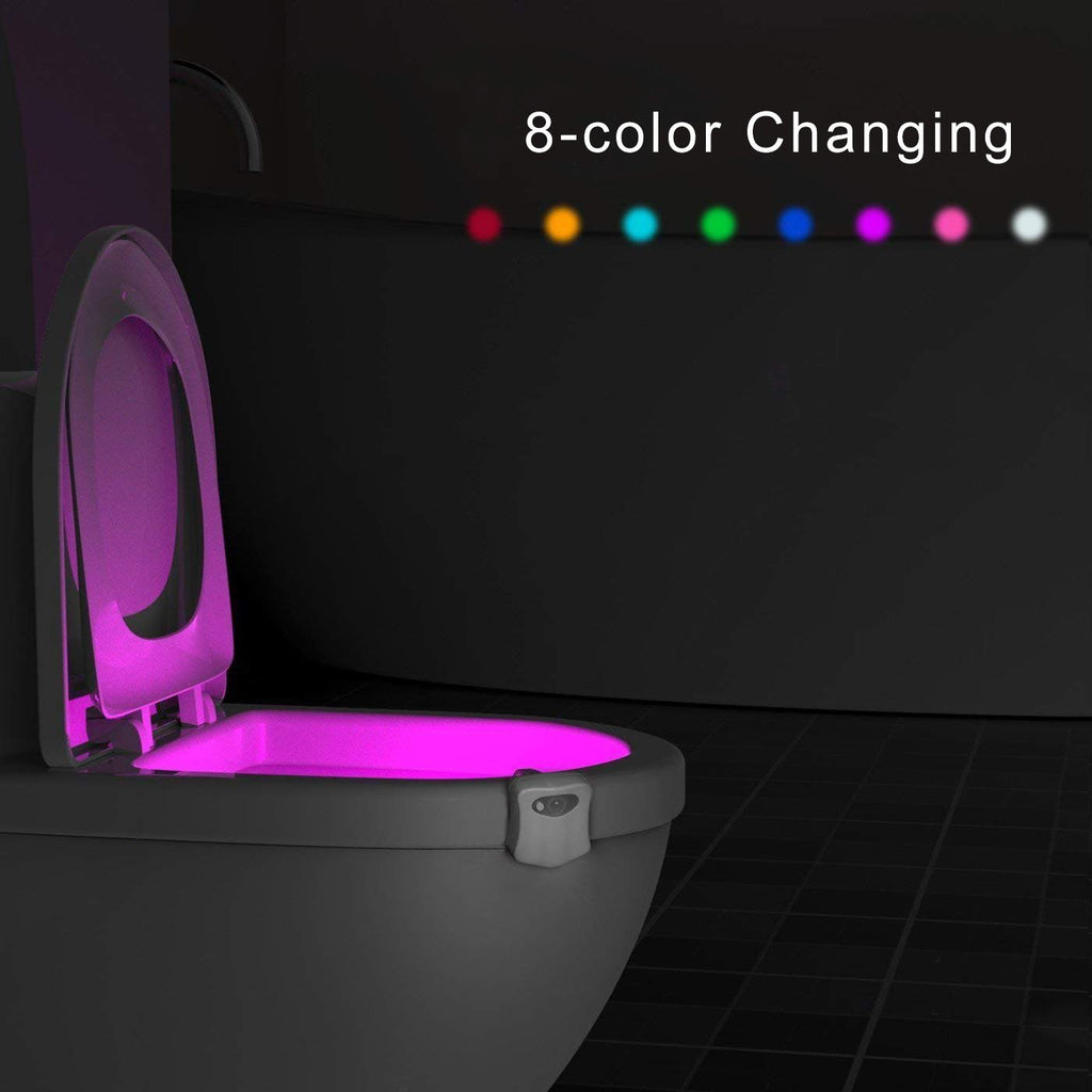 Toilet Light Motion Detection - Advanced 8-Color LED Toilet Bowl Lights, US  Ship